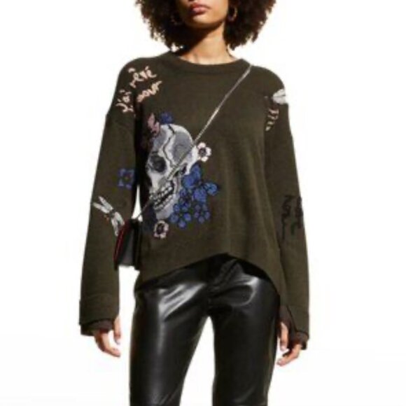 OVERSIZED ZADIG & VOLTAIRE CASHMERE SWEATER SIZE M NEW - Picture 2 of 11